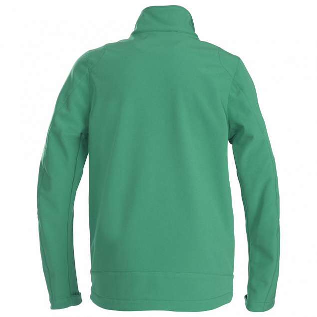 Куртка софтшелл мужская TRIAL, зеленая с логотипом  заказать по выгодной цене в кибермаркете AvroraStore
