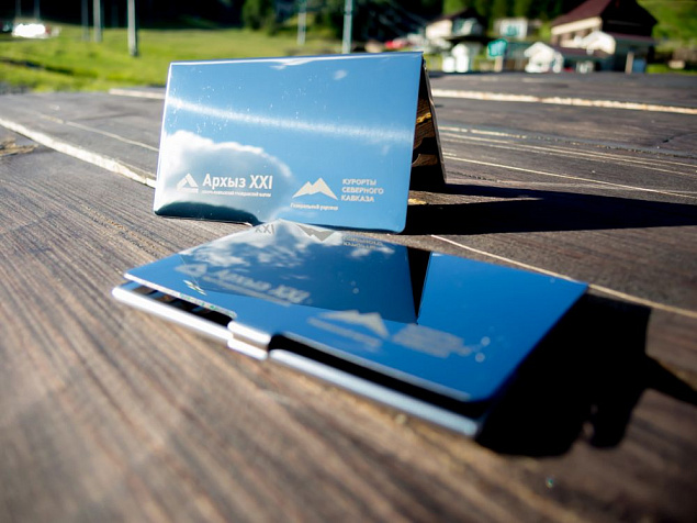 Футляр для визиток Steel с логотипом  заказать по выгодной цене в кибермаркете AvroraStore