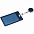 Чехол для пропуска с ретрактором Devon, синий с логотипом  заказать по выгодной цене в кибермаркете AvroraStore