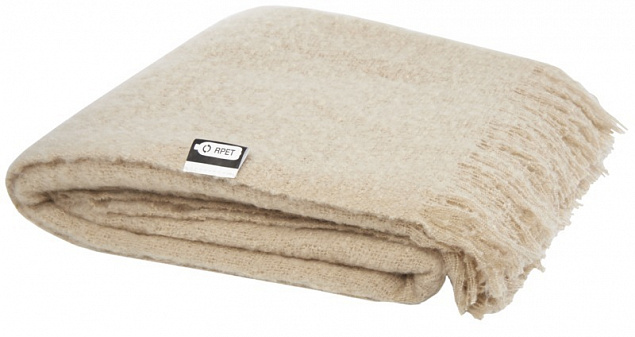 Мохеровое одеяло из вторичного ПЭТ Ivy с логотипом  заказать по выгодной цене в кибермаркете AvroraStore