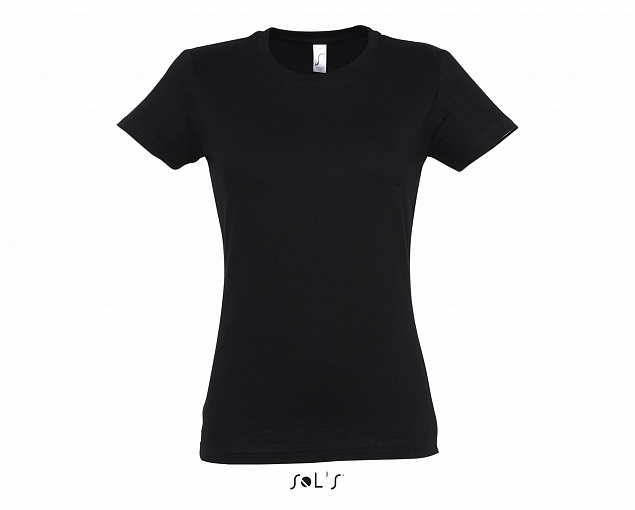 Фуфайка (футболка) IMPERIAL женская,Глубокий черный 3XL с логотипом  заказать по выгодной цене в кибермаркете AvroraStore