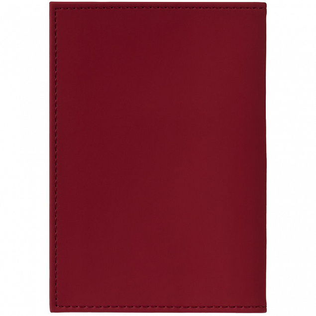 Обложка для паспорта Shall, красная с логотипом  заказать по выгодной цене в кибермаркете AvroraStore