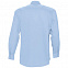 Рубашка мужская с длинным рукавом BOSTON, голубая с логотипом  заказать по выгодной цене в кибермаркете AvroraStore