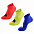 Набор из 3 пар спортивных носков Monterno Sport, розовый, зеленый и оранжевый с логотипом  заказать по выгодной цене в кибермаркете AvroraStore