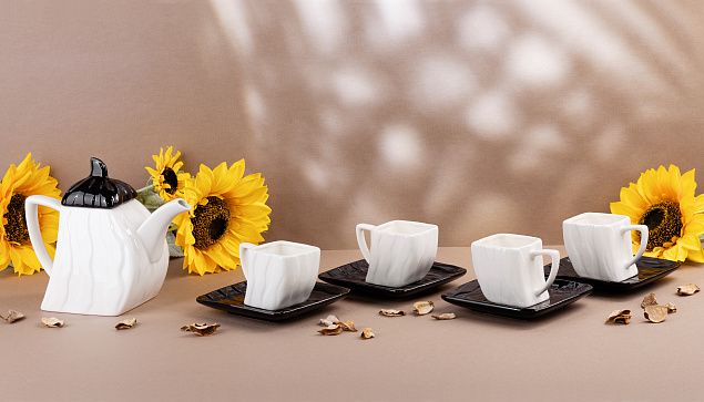Набор чайный на 4 персоны "Соната" с логотипом  заказать по выгодной цене в кибермаркете AvroraStore