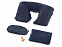 Набор для путешествий Глэм, темно-синий с логотипом  заказать по выгодной цене в кибермаркете AvroraStore