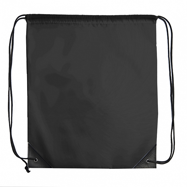Рюкзак мешок с укреплёнными уголками BY DAY, черный, 35*41 см, полиэстер 210D с логотипом  заказать по выгодной цене в кибермаркете AvroraStore