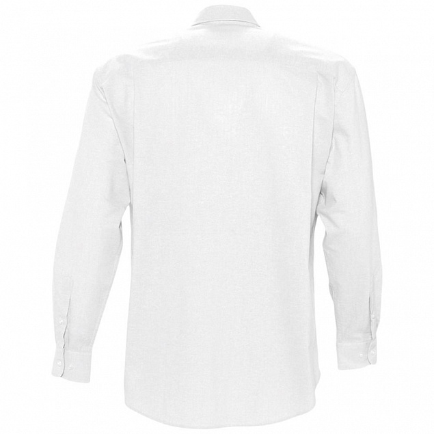 Рубашка мужская с длинным рукавом BOSTON, белая с логотипом  заказать по выгодной цене в кибермаркете AvroraStore