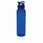 Герметичная бутылка для воды из AS-пластика, синяя с логотипом  заказать по выгодной цене в кибермаркете AvroraStore