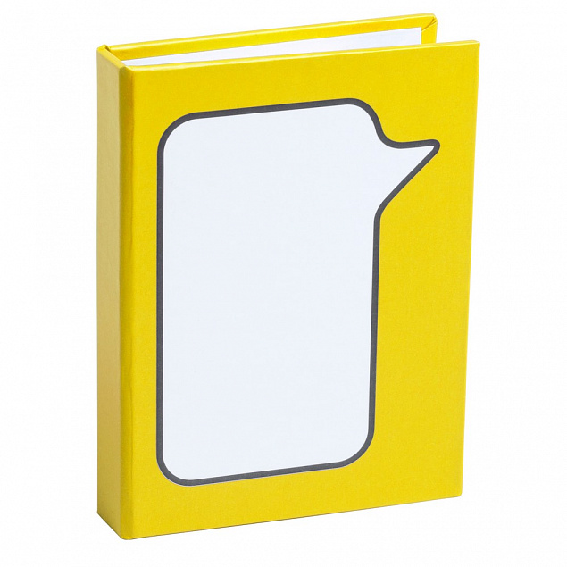 Держатель для заметок с набором стикеров,желтый с логотипом  заказать по выгодной цене в кибермаркете AvroraStore
