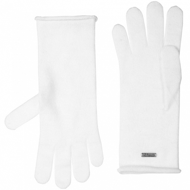 Перчатки Alpine, удлиненные, белые с логотипом  заказать по выгодной цене в кибермаркете AvroraStore