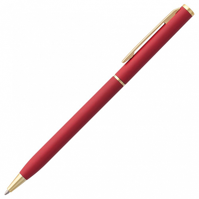 Ручка шариковая Hotel Gold, ver.2, красная с логотипом  заказать по выгодной цене в кибермаркете AvroraStore