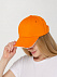 Бейсболка Canopy, оранжевая с белым кантом с логотипом  заказать по выгодной цене в кибермаркете AvroraStore