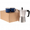 Набор для кофе Dacha, синий с логотипом  заказать по выгодной цене в кибермаркете AvroraStore