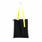 Шопер Superbag black (чёрный с жёлтым) с логотипом  заказать по выгодной цене в кибермаркете AvroraStore