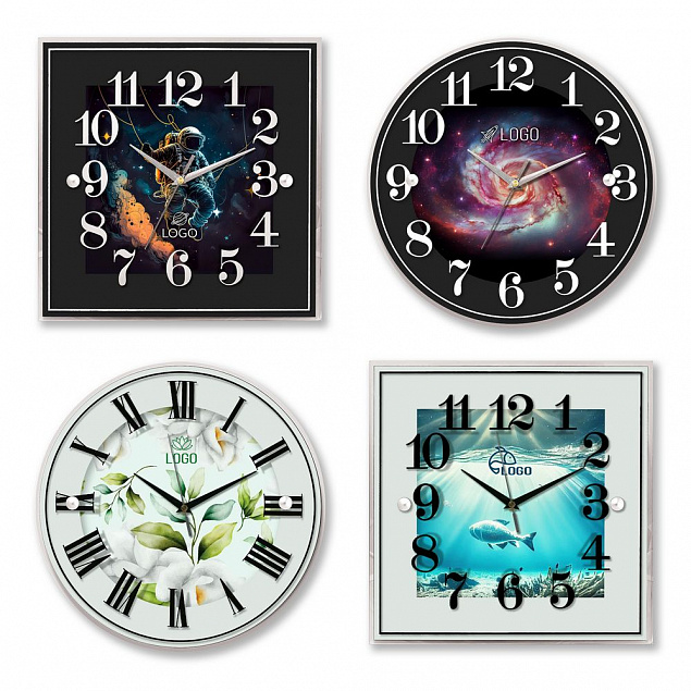 Часы настенные Gler на заказ с логотипом  заказать по выгодной цене в кибермаркете AvroraStore