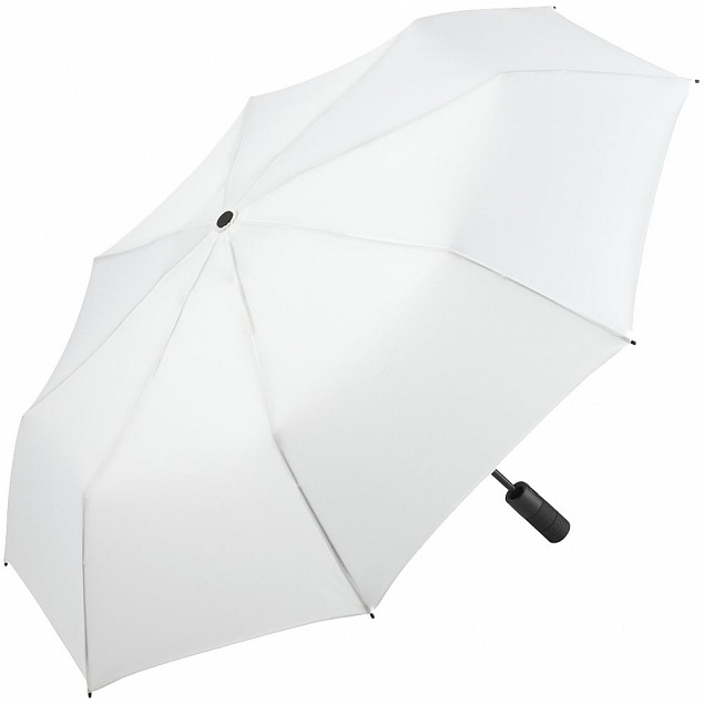 Зонт складной Profile, белый с логотипом  заказать по выгодной цене в кибермаркете AvroraStore