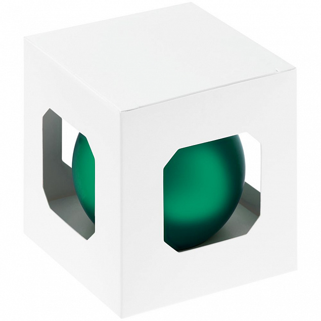 Елочный шар Finery Matt, 8 см, матовый зеленый с логотипом  заказать по выгодной цене в кибермаркете AvroraStore