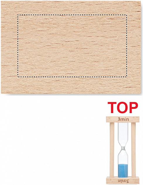 Деревянный таймер для песка 3 м с логотипом  заказать по выгодной цене в кибермаркете AvroraStore