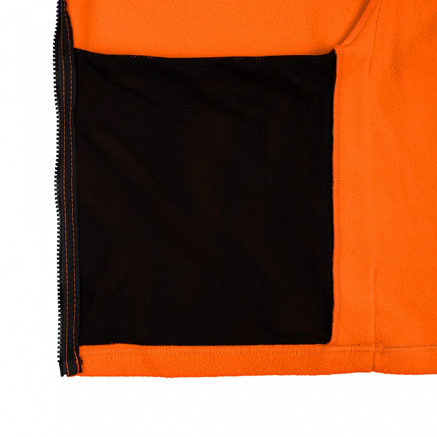 Куртка флисовая унисекс Manakin, оранжевая с логотипом  заказать по выгодной цене в кибермаркете AvroraStore