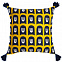 Чехол на подушку Blossom time, горчичный с темно-синим с логотипом  заказать по выгодной цене в кибермаркете AvroraStore