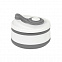 Стакан складной BUTTON;  300 мл, силикон, серый с логотипом  заказать по выгодной цене в кибермаркете AvroraStore