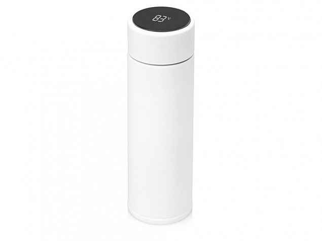 Термос с индикатором температуры Module, 360 мл, белый с логотипом  заказать по выгодной цене в кибермаркете AvroraStore