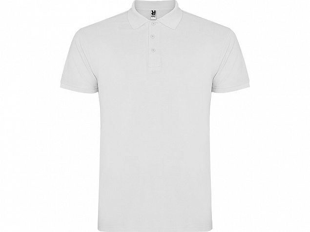 Рубашка поло Star мужская, белый с логотипом  заказать по выгодной цене в кибермаркете AvroraStore