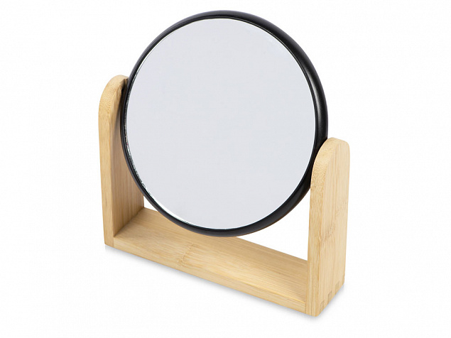 Зеркало из бамбука «Black Mirror» с логотипом  заказать по выгодной цене в кибермаркете AvroraStore
