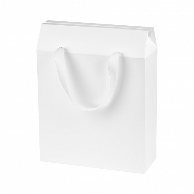 Подарочная коробка-пакет универсальная большая, белая, 295х372х111 мм (с ложементом) с логотипом  заказать по выгодной цене в кибермаркете AvroraStore