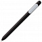 Ручка шариковая Slider, черная с белым с логотипом  заказать по выгодной цене в кибермаркете AvroraStore