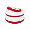 Стакан складной BUTTON;  300 мл, силикон, красный с логотипом  заказать по выгодной цене в кибермаркете AvroraStore
