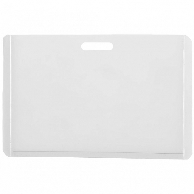 Карман для бейджа с лентой Indicate, белый с логотипом  заказать по выгодной цене в кибермаркете AvroraStore