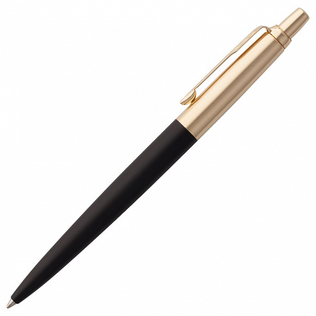 Ручка шариковая Parker Jotter Luxe K177, черный с золотистым с логотипом  заказать по выгодной цене в кибермаркете AvroraStore