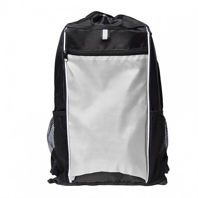 Рюкзак Fab, белый/чёрный, 47 x 27 см, 100% полиэстер 210D с логотипом  заказать по выгодной цене в кибермаркете AvroraStore