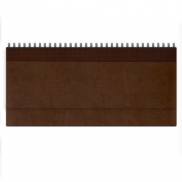 Планинг VELVET, датированный (2020 г.), коричневый с логотипом  заказать по выгодной цене в кибермаркете AvroraStore