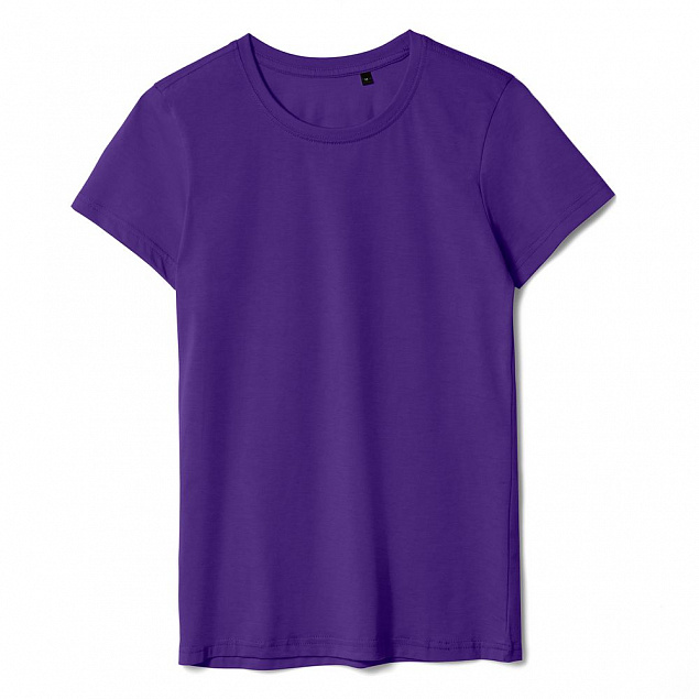 Футболка женская T-bolka Lady, фиолетовая с логотипом  заказать по выгодной цене в кибермаркете AvroraStore