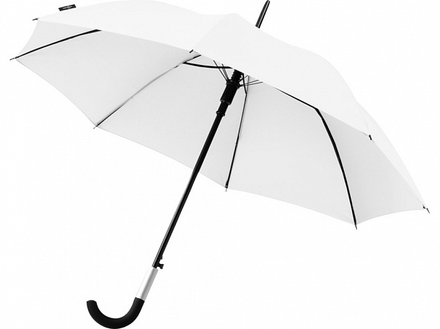 Зонт-трость Arch полуавтомат 23, белый с логотипом  заказать по выгодной цене в кибермаркете AvroraStore