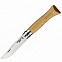 Нож Opinel № 6, дуб с логотипом  заказать по выгодной цене в кибермаркете AvroraStore