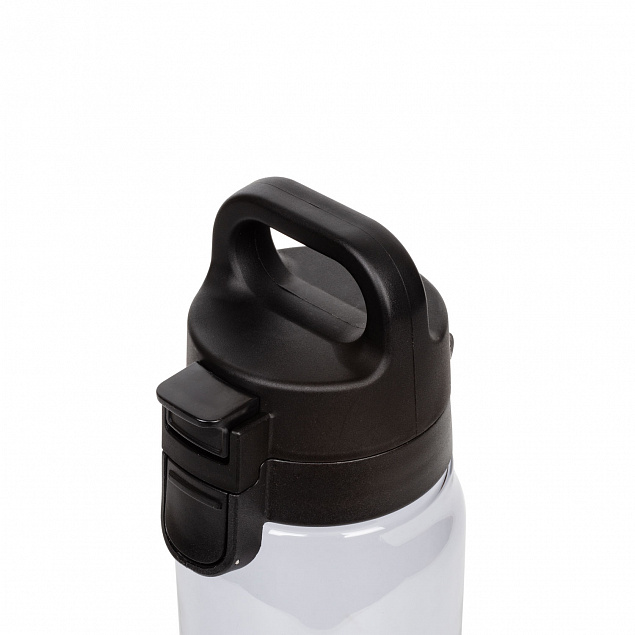 Бутылка для воды Aqua, черная (ТОЛЬКО ПОД ПОЛНУЮ ЗАПЕЧАТКУ) с логотипом  заказать по выгодной цене в кибермаркете AvroraStore