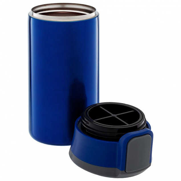 Термостакан Tralee, синий с логотипом  заказать по выгодной цене в кибермаркете AvroraStore