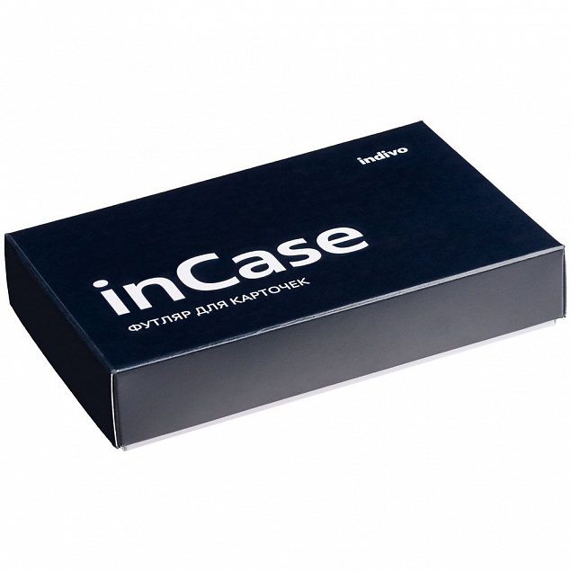 Футляр для карточек inCase, серый с бордовым с логотипом  заказать по выгодной цене в кибермаркете AvroraStore