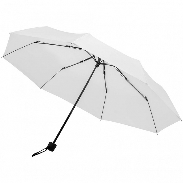 Зонт складной Hit Mini ver.2, белый с логотипом  заказать по выгодной цене в кибермаркете AvroraStore