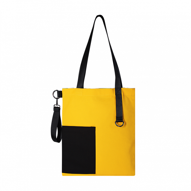 Шоппер Superbag Color (жёлтый с чёрным) с логотипом  заказать по выгодной цене в кибермаркете AvroraStore
