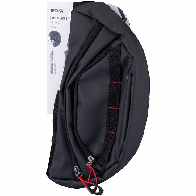 Поясная сумка Hip Bag, черная с логотипом  заказать по выгодной цене в кибермаркете AvroraStore