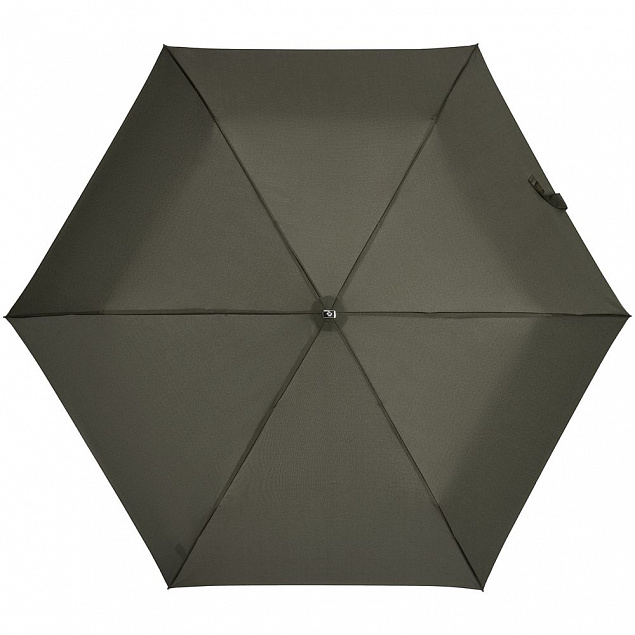 Зонт складной Rain Pro Mini Flat, зеленый (оливковый) с логотипом  заказать по выгодной цене в кибермаркете AvroraStore