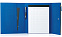 Папка А4  "PATRIX"  с блокнотом и карманом  на молнии, синяя, полиэстер 600D с логотипом  заказать по выгодной цене в кибермаркете AvroraStore