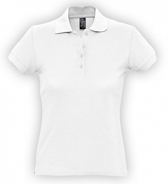 Рубашка поло женская PASSION 170, белая с логотипом  заказать по выгодной цене в кибермаркете AvroraStore
