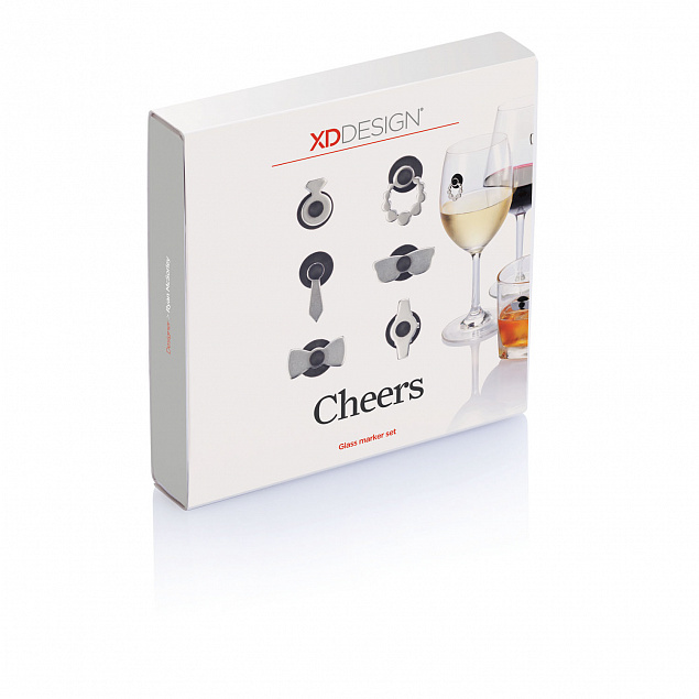 Набор маркеров для бокалов Cheers с логотипом  заказать по выгодной цене в кибермаркете AvroraStore