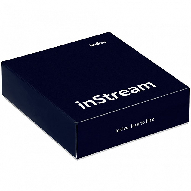 Портмоне inStream, черное с логотипом  заказать по выгодной цене в кибермаркете AvroraStore